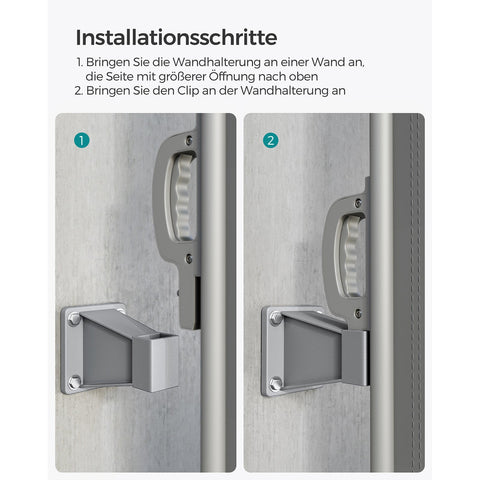 Rootz Gray Wall Mount Set - Storage Rack - Organizer - PP Plastic - Easy Installation - Space Saving - Versatile Design - 8cm x 9cm x 11.5cm