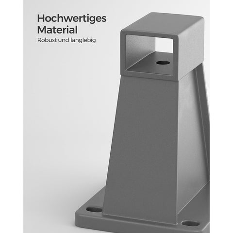 Rootz Wall Mount for Side Awnings - Bracket - Support - Durable PP Plastic - 8cm x 9cm x 11.5cm - Grey