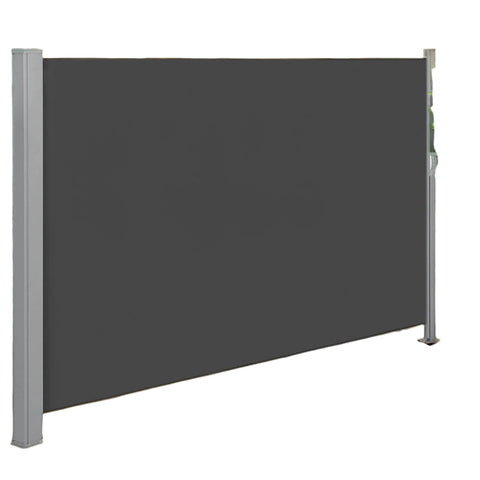 Rootz Side Awning - Retractable Sun Shade - Privacy Screen - Rust Resistant - 200cm x 300cm - Ideal for Outdoors & Poolside