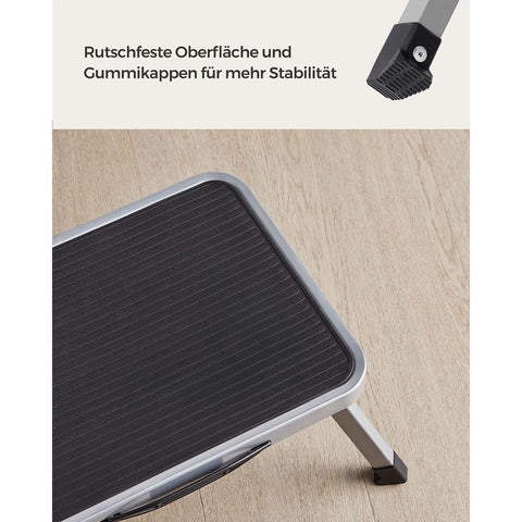 Rootz Gray Steel Folding Camping Chair - Beach Seat - Portable Chair - Heavy Duty Construction - Compact Design - Easy Assembly - 32cm x 44cm x 17.5cm