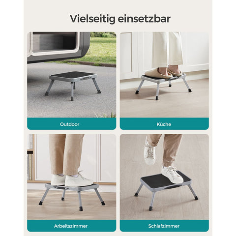 Rootz Gray Steel Folding Camping Chair - Beach Seat - Portable Chair - Heavy Duty Construction - Compact Design - Easy Assembly - 32cm x 44cm x 17.5cm