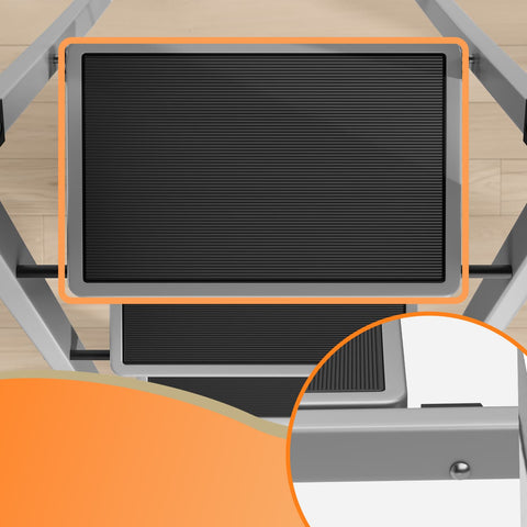 Rootz 4 Level Folding Ladder - Step Ladder - Foldable Ladder - Steel Strength - 89 x 45 x 127 cm