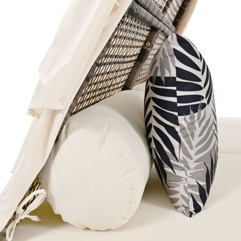 Rootz 4-Piece Rattan Garden Furniture Set - Outdoor Seating - Patio Set - Weatherproof & Durable - 231cm x 231cm x 161cm