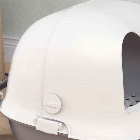 Rootz Cat Litter Box - Feline Retreat - Pet Toilet - Keeps Home Clean - 58cm x 46cm x 39cm