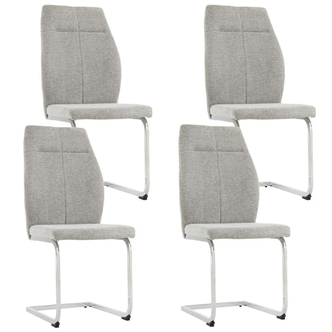 Rootz 4 Piece Set Dining Room Chairs - Ergonomic Chairs - Modern Seating - Breathable Linen - 43cm x 58cm x 102.5cm
