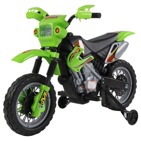 Rootz Electric Motorcycle for Kids - Children's Bike - Motorized Ride-On - Safe Learning - 102cm x 53cm x 66cm - Green & Black