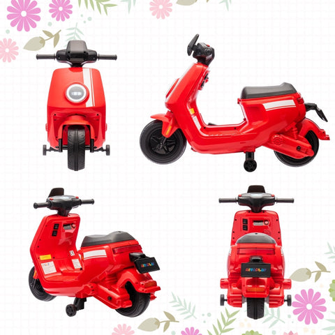 Rootz Electric Motorcycle for Kids - Ride-On Bike - Toy Motorbike - Safe Driving with Training Wheels - 90cm x 39cm x 61cm