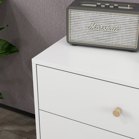 Rootz Scandinavian Chest of Drawers - Storage Cabinet - Drawer Unit - Robust MDF & Pine - 60l x 40b x 68h cm