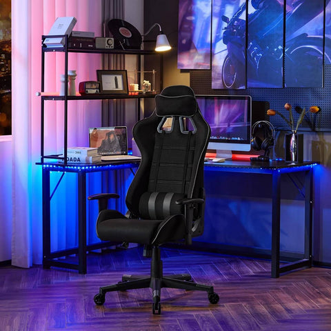 Rootz Ultimate Gaming Chair - Ergonomic Office Chair - Breathable Desk Chair - Mesh Fabric - Enhanced Posture Support - Adjustable Design - Durable Construction - 67cm x 127-136.5cm x 67cm
