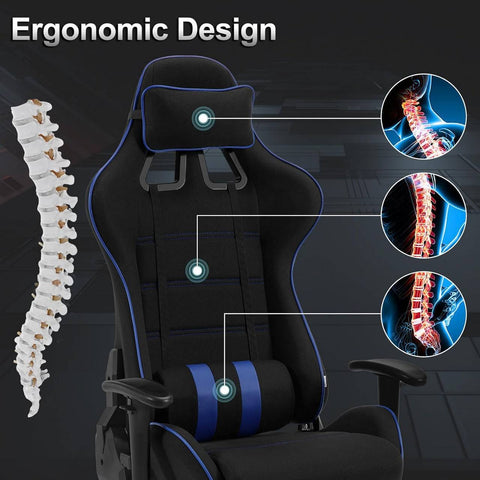 Rootz Ultimate Gaming Chair - Ergonomic Office Chair - Adjustable Computer Chair - Breathable Mesh Fabric - Superior Comfort - Flexible Design - Stylish Look - 67cm x 127-136.5cm x 67cm