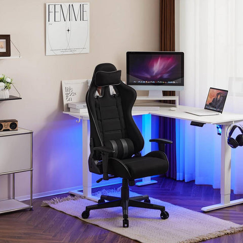 Rootz Ultimate Gaming Chair - Ergonomische bureaustoel - Ademende bureaustoel - Mesh stof - Verbeterde houdingsondersteuning - Verstelbaar ontwerp - Duurzame constructie - 67 cm x 127-136,5 cm x 67 cm