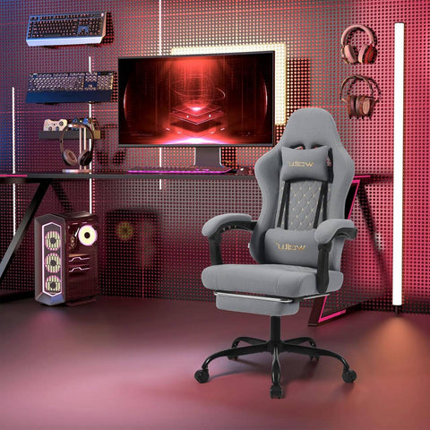 Rootz Massage Gaming Chair - Lumbar Support - Breathable Mesh - Ergonomic Design - 64cm x 127cm x 54cm