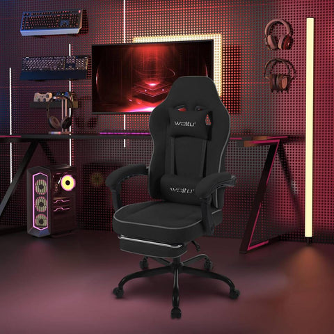 Rootz Gaming Chair - Office Chair - Desk Chair - High Back Swivel Chair - Ergonomic Design - 63.5cm x 117.5-125.5cm x 60cm