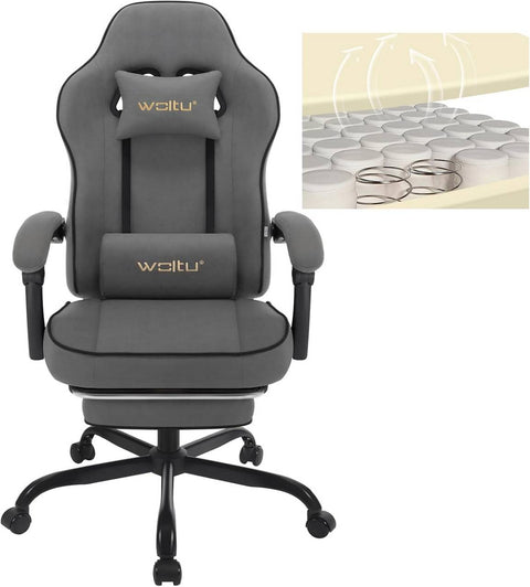 Rootz Ergonomic High Back Gaming Chair - Computer Chair - Office Desk Chair - Pocket Spring Seat - 63.5cm x 117.5cm x 60cm