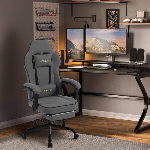 Rootz Ergonomic High Back Gaming Chair - Computer Chair - Office Desk Chair - Pocket Spring Seat - 63.5cm x 117.5cm x 60cm