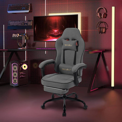 Rootz Ergonomic High Back Gaming Chair - Computer Chair - Office Desk Chair - Pocket Spring Seat - 63.5cm x 117.5cm x 60cm