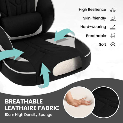 Rootz Gaming Chair with Footrest - Office Chair - Adjustable Reclining Seat - Ergonomic Design - Leathaire Fabric - 55cm x 51cm x 76.5cm
