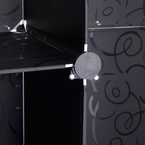 Rootz Modular 9 Cube Storage Shelf - Shoe Rack - Stackable Organizer - Space-saving - Waterproof - 35x35x35 cm