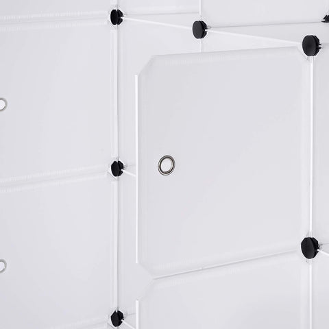 Rootz 9-Cube Shelf Storage Organizer - Shoe Rack - Modular Cabinet - Space Saving - 111cm x 111cm x 35cm