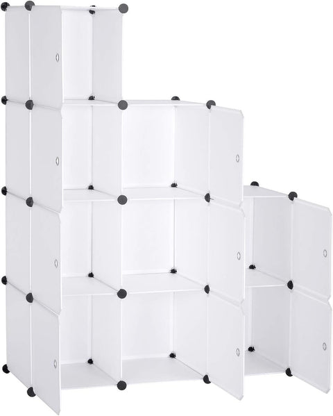 Rootz 9-Cube Shelf Storage Organizer - Shoe Rack - Modular Cabinet - Space Saving - 111cm x 111cm x 35cm