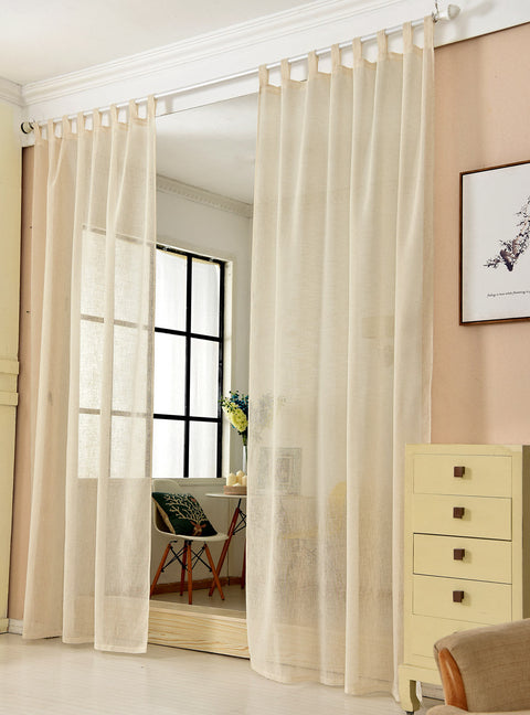 Rootz Curtain Loop Scarf - Drapes - Window Treatment - Breathable & Translucent - 140cm x 245cm