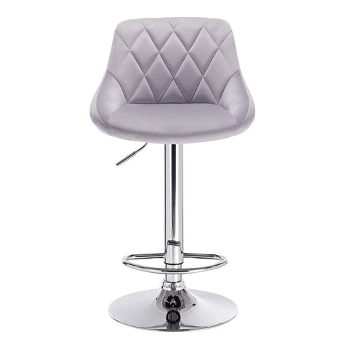 Rootz Luxurious Velvet Bar Stools - Adjustable Counter Chairs - Swivel Barstools - Plush Comfort - Height Adjustable 84-106cm - Easy to Clean - 35cm x 38cm