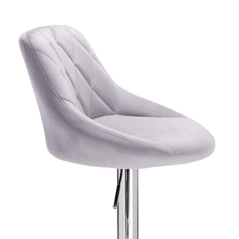 Rootz Luxurious Velvet Bar Stools - Adjustable Counter Chairs - Swivel Barstools - Plush Comfort - Height Adjustable 84-106cm - Easy to Clean - 35cm x 38cm