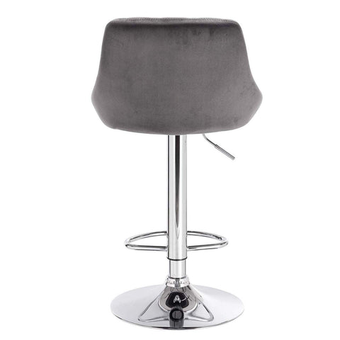 Rootz Luxurious Velvet Bar Stools - Adjustable Counter Chairs - Swivel Barstools - Comfortable Seating - Height Adjustable - Durable Frame - 84cm-106cm x 35cm x 38cm