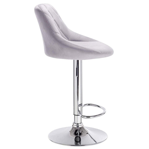 Rootz Luxurious Velvet Bar Stools - Adjustable Counter Chairs - Swivel Barstools - Plush Comfort - Height Adjustable 84-106cm - Easy to Clean - 35cm x 38cm