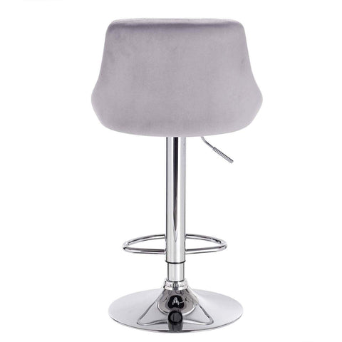 Rootz Luxurious Velvet Bar Stools - Adjustable Counter Chairs - Swivel Barstools - Plush Comfort - Height Adjustable 84-106cm - Easy to Clean - 35cm x 38cm