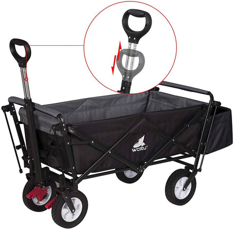 Rootz Foldable Handcart - Utility Wagon - Garden Cart - Durable Construction - Easy Storage - Enhanced Mobility - 120cm x 51cm x 93cm