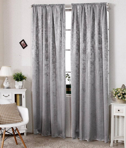 Rootz Cardine Thermal Curtain - Light Blocking Drapes - Energy Saving Curtains - Grey, UV Protection, 135cm x 245cm