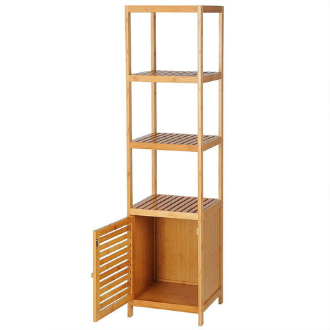 Rootz Bamboo 5-Shelf Organizer - Storage Rack - Display Shelf - High-Quality, Durable, Space-Saving - 36cm x 33cm x 140.1cm