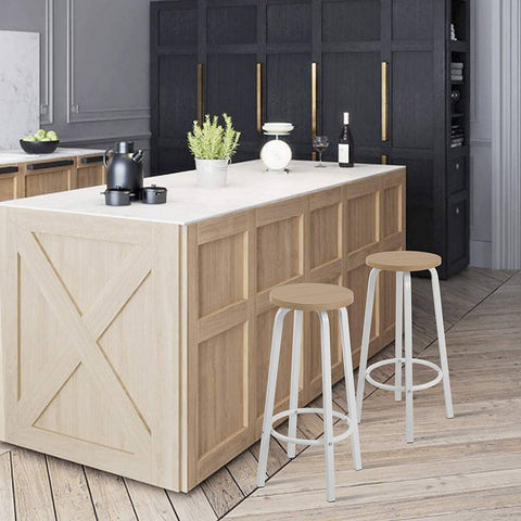 Rootz Bar Stool - Counter Stool - Industrial Chair - Modern Minimalist Design - Durable & Scratch Resistant - Ergonomic Comfort - 30cm x 72cm