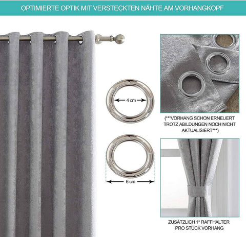 Rootz Cardine Thermal Curtain - Eyelet Curtains - Blackout Drapes - Energy Saving - 135x245 cm - Brown