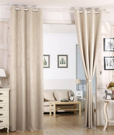 Rootz Cardine Thermal Curtain - Brown Blackout Drapes - Heat Insulating Window Blind - Energy Saving - 135x245 cm