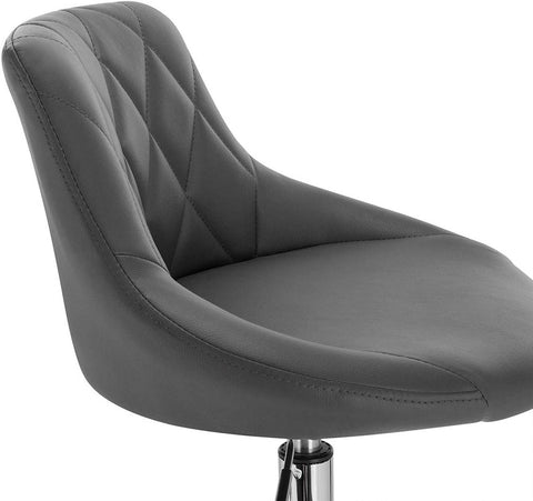Rootz Set of 2 Bar Stools - Counter Stools - Adjustable Swivel Chairs - Comfortable & Ergonomic - Sturdy & Safe - Easy Maintenance - Faux Leather - 47cm x 37cm x 66-82cm