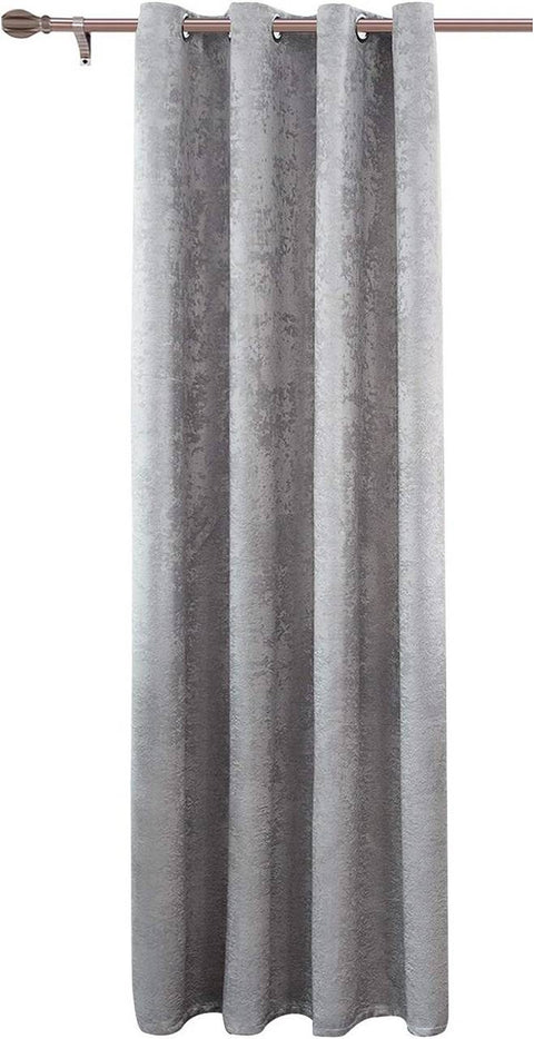 Rootz Thermal Curtain - Grey Drapes - Blackout Curtains - Energy Saving - 135cm x 175cm