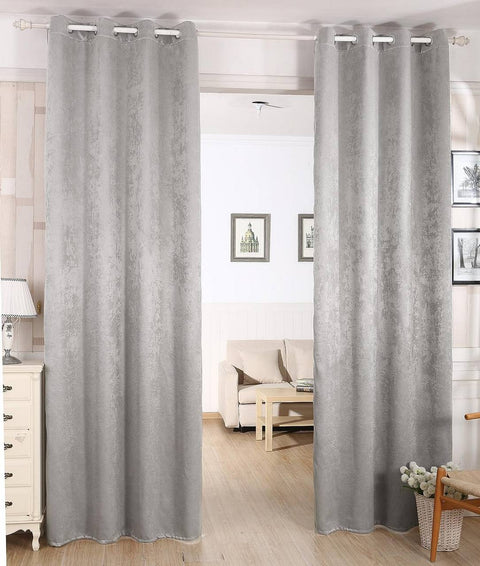 Rootz Cardine Thermal Curtain - Grey Drapes - Insulating Window Covering - UV Protection - 135x245cm
