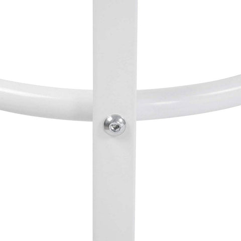 Rootz Modern Minimalist Bar Stool - Scandinavian Style - Industrial Design - Sturdy & Durable - Ergonomic Comfort - Space-Saving - 30cm x 71cm - White