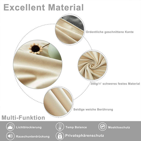 Rootz Luxurious Velvet Blackout Curtains - Drapes - Window Coverings - Light Blocking - Thermal Insulation - Easy Installation - 140cm x 225cm/245cm/270cm