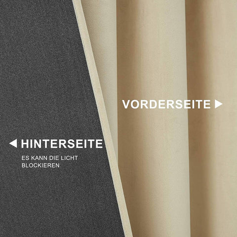Rootz Luxurious Velvet Blackout Curtains - Drapes - Window Coverings - Light Blocking - Thermal Insulation - Easy Installation - 140cm x 225cm/245cm/270cm