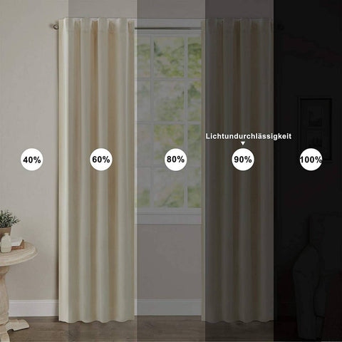 Rootz Luxurious Velvet Blackout Curtains - Drapes - Window Coverings - Light Blocking - Thermal Insulation - Easy Installation - 140cm x 225cm/245cm/270cm