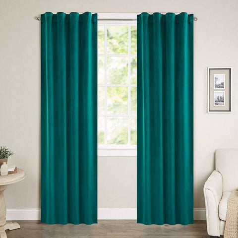 Rootz Luxury Velvet Blackout Curtains - Drapes - Privacy Curtains - High-Quality Velvet - Light Blocking - Energy Efficient - Easy Installation - 140cm x 225cm/245cm/270cm