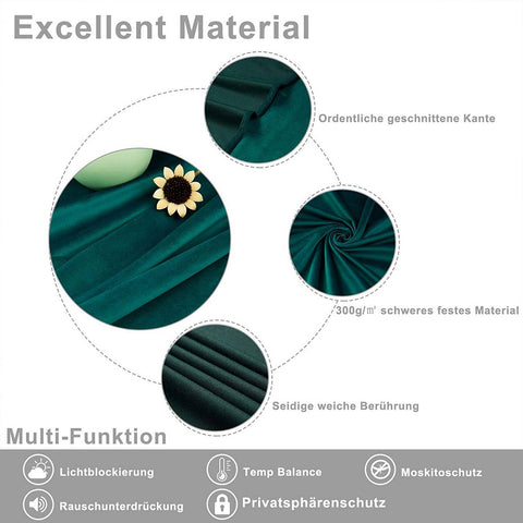 Rootz Luxury Velvet Blackout Curtains - Drapes - Privacy Curtains - High-Quality Velvet - Light Blocking - Energy Efficient - Easy Installation - 140cm x 225cm/245cm/270cm