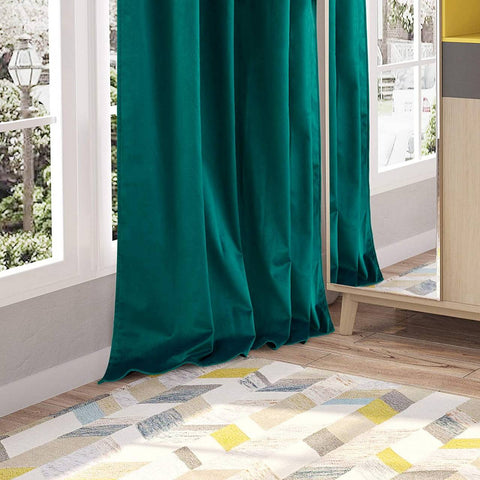 Rootz Luxury Velvet Blackout Curtains - Drapes - Privacy Curtains - High-Quality Velvet - Light Blocking - Energy Efficient - Easy Installation - 140cm x 225cm/245cm/270cm