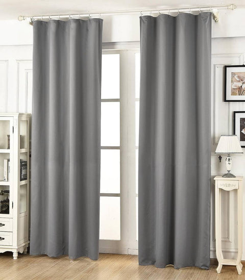 Rootz Disassembly Curtain - Opaque Drapes - Grey Panels - Energy Saving & Sound Absorbing - 135x225 cm