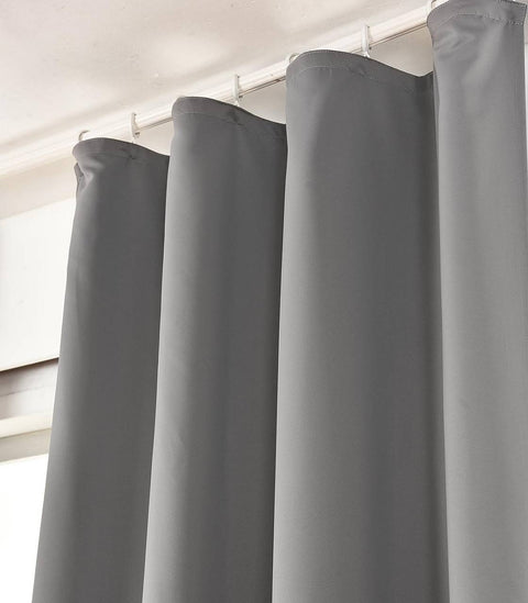 Rootz Dilbusted Curtains - Opaque Drapes - Grey Thermal Blinds - Energy-Saving - 135x245cm