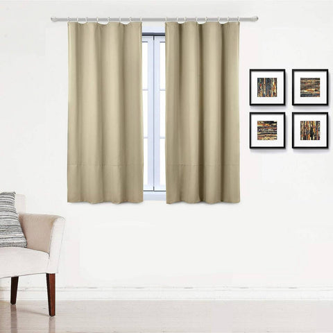 Rootz Opaque Curtain - Soundproof Drape - Energy-Saving Curtain 135x175 cm - Heat Repellent - Universal Rail Strap