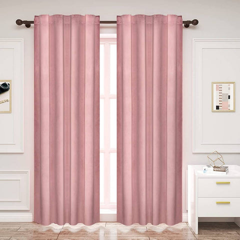 Rootz Luxury Velvet Blackout Curtains - Drapes - Window Coverings - Insulating - Light Blocking - Easy Install - 140cm x 225cm/245cm/270cm